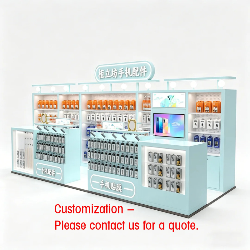 Tech Accessories Kiosk - Kiosque d'accessoires pour téléphone portable bleu